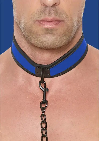 OUCH! Adjustable Neoprene Collar with Detachable Leash Black