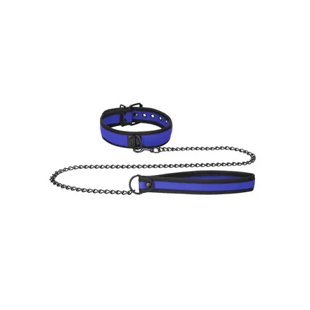 OUCH! Adjustable Neoprene Collar with Detachable Leash Black