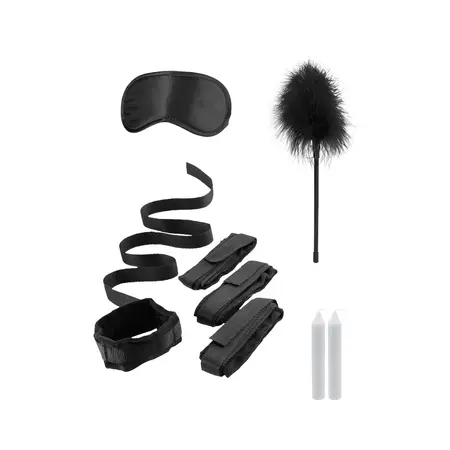 Bed Bindings Restraint System with Adjustable Velvet Cuffs & Accessories