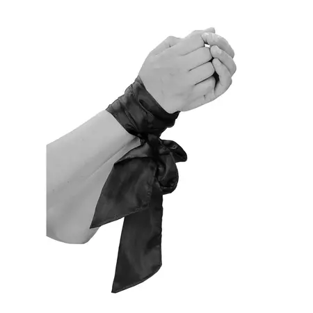 Ouch! Silky Restraint Ribbon 167cm Black - Soft Adjustable Bondage Tape