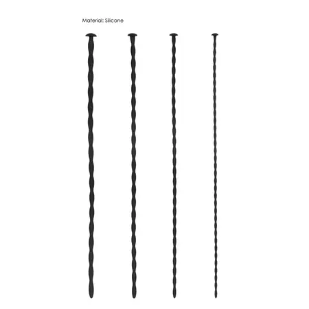 OUCH! Silicone Spiral Screw Plug Set 4pcs - Flexible Medical-Grade Probes