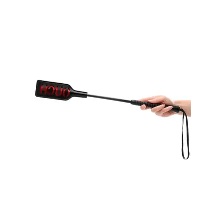 OUCH Short Rectangular Impact Crop with Imprint Handle Black