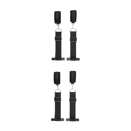 Ouch! Door Restraint System with Adjustable Cuffs and Eye Mask Black