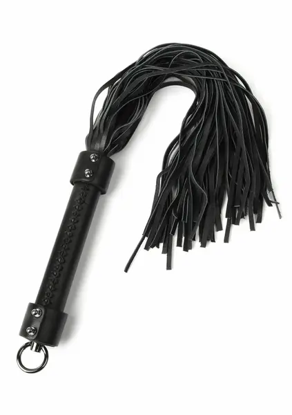 Hidden Desire Genuine Leather Whip 55cm - Premium Black Impact Tool
