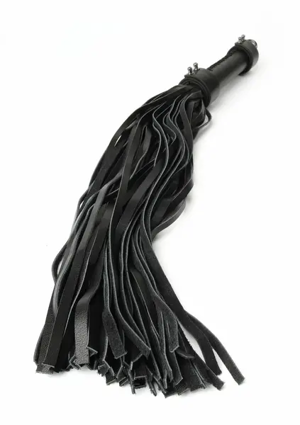 Hidden Desire Genuine Leather Whip 55cm - Premium Black Impact Tool