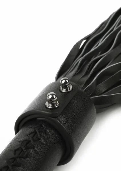 Hidden Desire Genuine Leather Whip 55cm - Premium Black Impact Tool