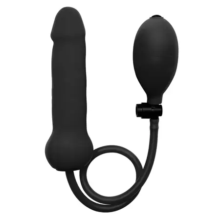 Shots Inflatable Silicone Device Adjustable Size Black 8714273951113