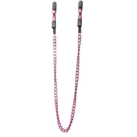 Ouch! Adjustable Stainless Steel Nipple Clamps with Chain - Nickel-Free