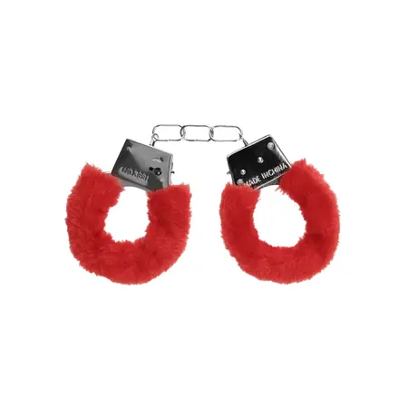 Ouch! Beginner Handcuffs Furry - Soft Adjustable Restraint, Black