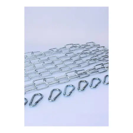 Luxe Chain Set 4x120cm with 8 Carabiners Chrome Steel Heavy-Duty Kit