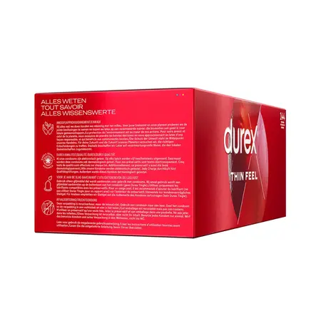 Durex Thin Feel Ultra Thin Condoms 144-Pack, Extra Sensitive, 52mm