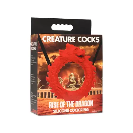 Blush Novelties Rise of the Dragon Silicone Ring Red - Flexible Design