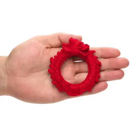 Blush Novelties Rise of the Dragon Silicone Ring Red - Flexible Design