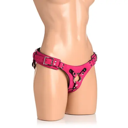 Bodice Deluxe Leather Harness Purple - Adjustable Corset System