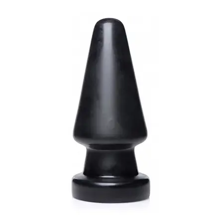 XR Brands Ass Max Large Silicone Plug - Black, Heavy Duty, 3-Inch Width