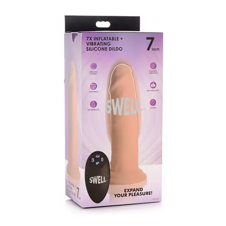 Swell надуваем силиконов вибратор, 18 см
