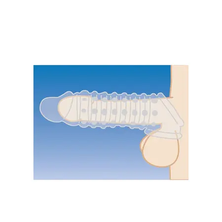 XR Brands Lover Enhancer Sleeve 2/4 cm Soft TPR Transparent Extension
