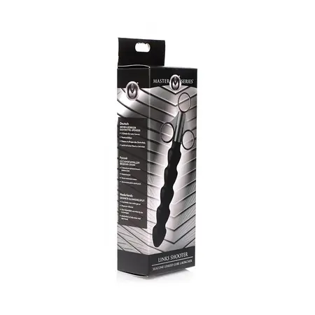 XR Brands Silicone Links XL Lubricant Applicator - 5-Loop, Black