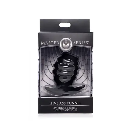 HIVE Small Silicone Tunnel Plug - Ribbed, Hollow, Anatomical Shape