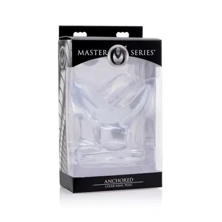 XR Brands Master Series Anchored Clear Expanding Plug 3.75