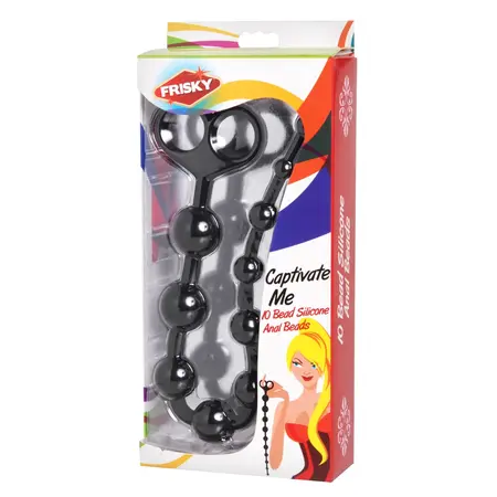 XR Brands Captivate Me 10 Silicone Beads Flexible Long Design