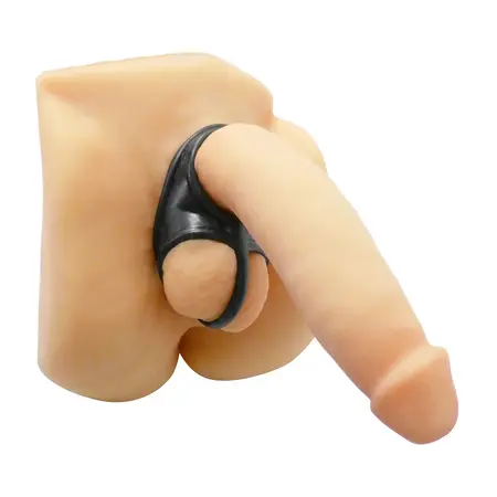 Annex TPR Chastity Cage System with Anatomical Divider, Black