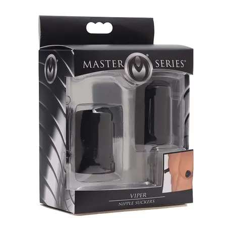 XR Brands Viper Nipple Suction Cups Black TPE 1.5