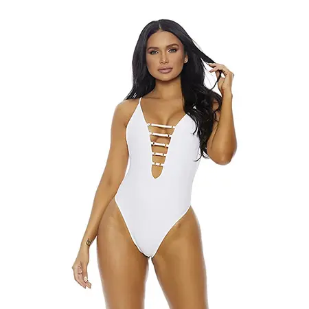 Forplay Santa Marta One Piece Swimsuit XL with Gold Accents