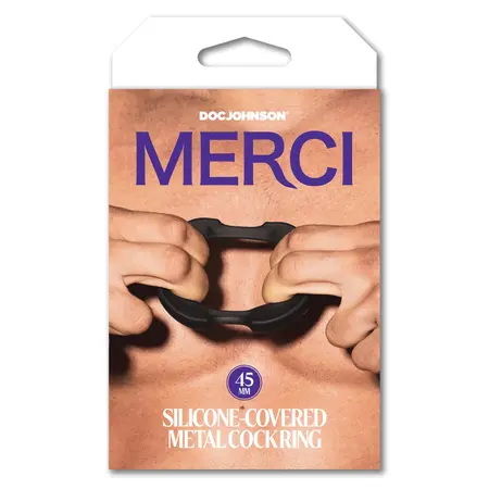 The Paradox Silicone-Metal Hybrid Intimate Ring 45mm Black Ergonomic Fit