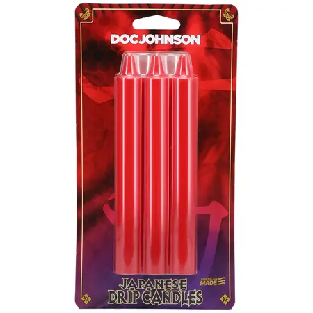 Doc Johnson Japanese Drip Candles Red - 3-Pack Sensation Play Set