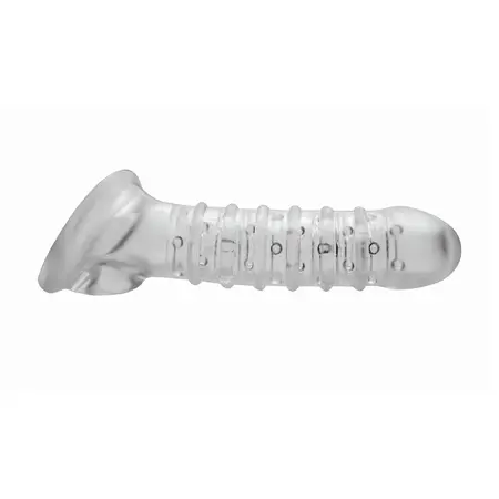 Tom of Finland Textured Extension Sleeve Silicone Black 16cm