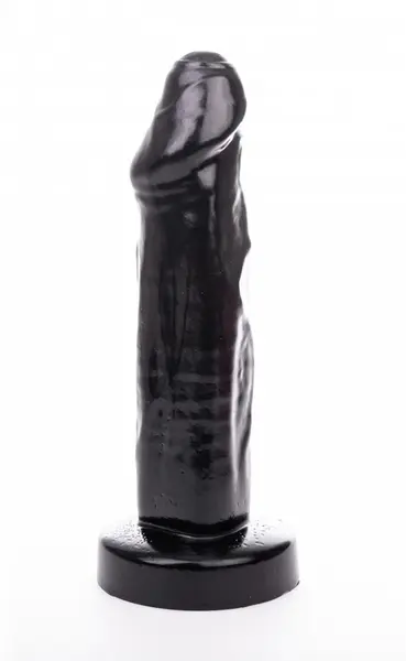Hung System Uncut 27 cm Black Intimate Machine with Suction Base