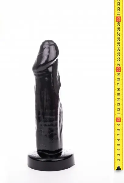 Hung System Uncut 27 cm Black Intimate Machine with Suction Base