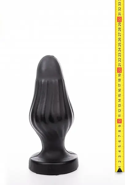 Corny голям анален разширител с вендуза, черен, 22,5x9 см