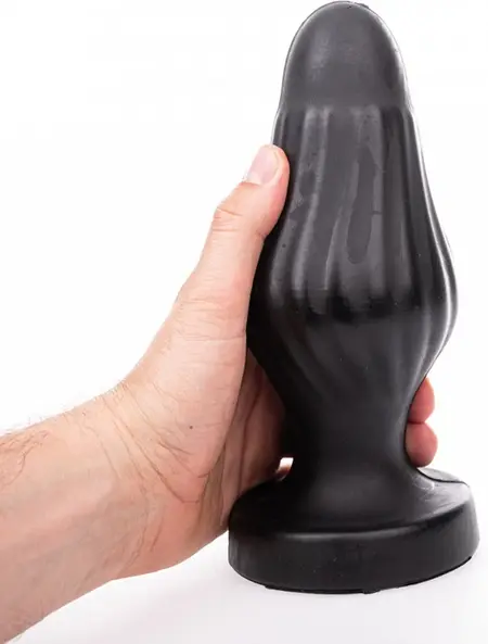 Corny голям анален разширител с вендуза, черен, 22,5x9 см