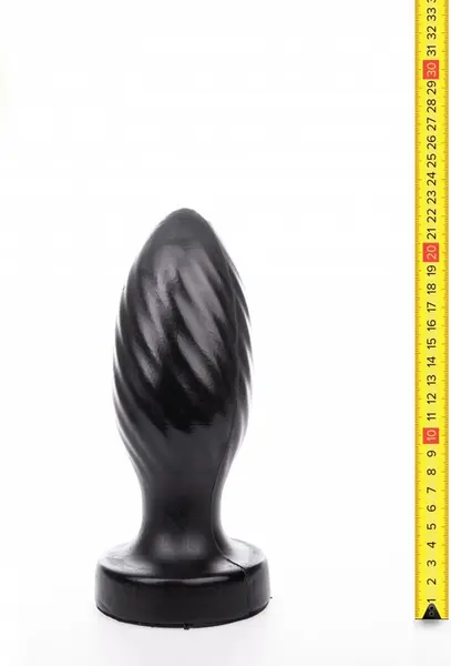 Hung System Bumfun Large Plug Black 23 cm - Suction Base Intimate Model