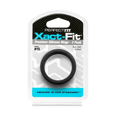 Perfect Fit Xact-Fit #15 Precision Fit Ring 2-Pack - Flexible Silicone