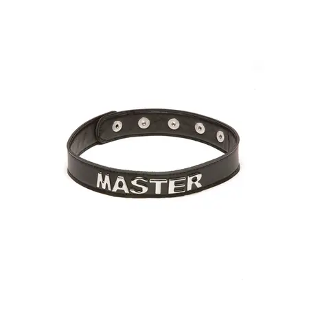 Sportsheets Adjustable Letter Collar Black - Custom Lettering Design