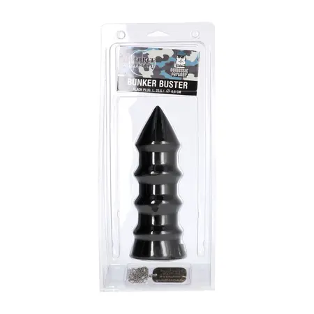 Domestic Partner Bunker Buster Black Large Anal Plug Soft Rubber