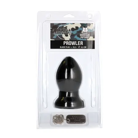Prowler Black Comfort Plug - Soft Rubber, Wide Base, Medium Size