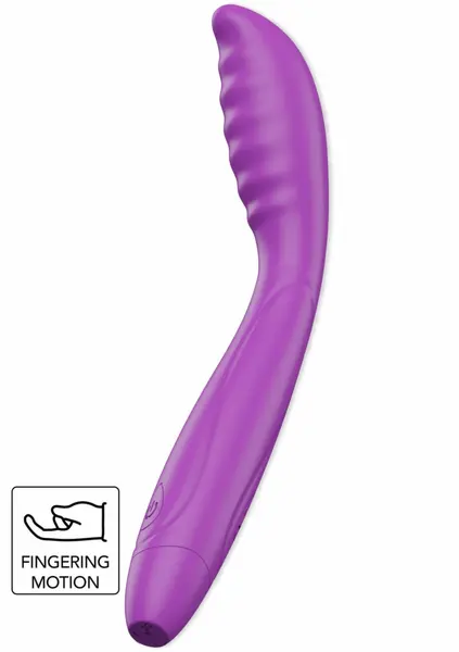 She.E.O Tapping G-Spot Vibrator - Ribbed Silicone, 10 Modes, Rechargeable