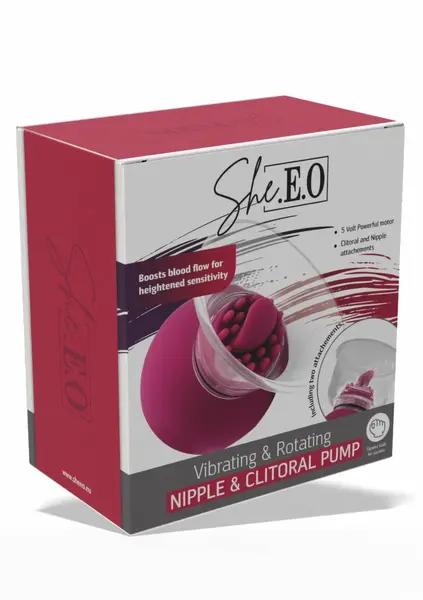 She.E.O Rotating & Vibrating Intimate Pump with Dual Detachable Cups USB-C