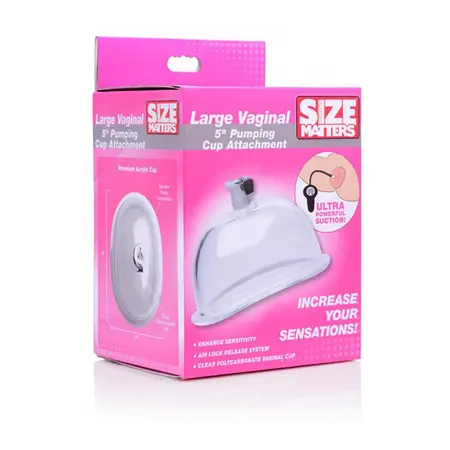 XR Brands Vagina Cylinder Large - Transparent Acrylic Anatomical Cup