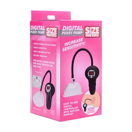 XR Brands Digital Vulva Pump Automatic System Transparent 848518030917