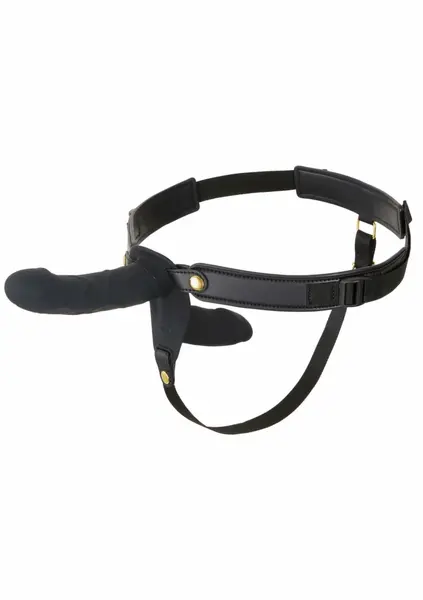 INFERNO Double Vibrating Strap-On Silicone 14cm Remote-Controlled Black