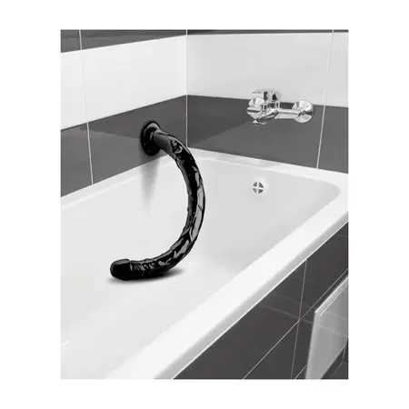 Realistic Snake 19 анатомично анално дилдо, черно, 48 см