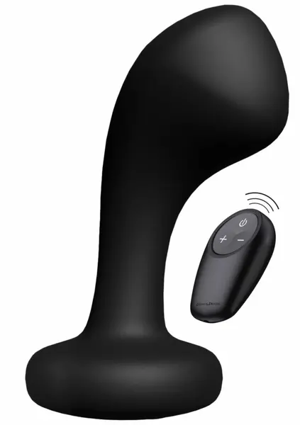 Bullshead Power Anal Plug Remote Control Silicone Black USB-C
