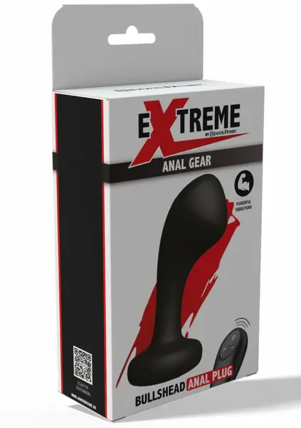 Bullshead Power Anal Plug Remote Control Silicone Black USB-C