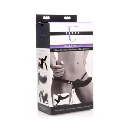 Supreme Pleasure Vibrating Double Silicone System with Adjustable Harness