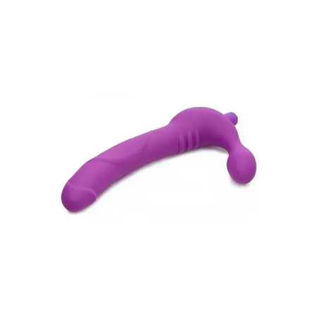 Royal Rider Vibrating Silicone Strapless Intimate System Black